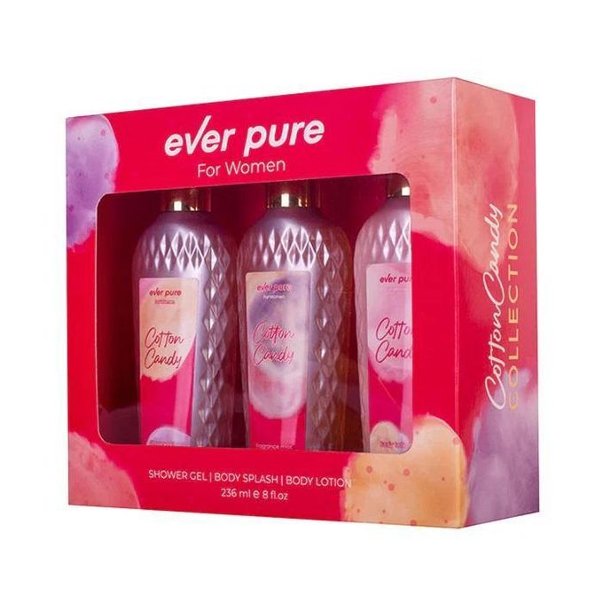 إيفر بيور قطن كاندي (لوشن للجسم + معطر للجسم + جل استحمام) 3*236 مل