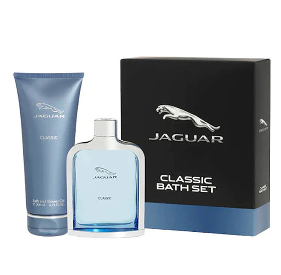 Jaguar Classic Blue Gift Set For Men (EDT 100ml - Bath & Shower Gel 200ml)