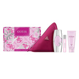 Guess Pink For Women Giftset - EDP 75ml + EDP 15ml + Body lotion 100ml + Pouch