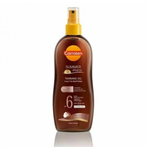 Carroten Tanning Oil Coconut Fragrance Deep Tan System SPF6 20