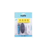 Roofa Spain Pedicure Pack (Toenail Clipper + Pumice sponge + Nail brush + Toe separators)030Fc