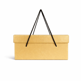 Gold Gift Box with handle - Medium Size