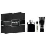 مجموعة هدايا مونت بلانك ليجند للرجال - عطر أو دو تواليت 100 مل + عطر أو دو تواليت 7.5 مل + جل استحمام 100 مل