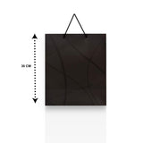 Black Gift Bag With Lines - Medium Size