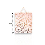 White Gift Bag With Golden Squares - Medium Size