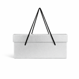 بوكس هدايا فضي بيد لسهوله الحمل - حجم متوسط