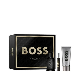 Hugo Boss Bottled GiftSet For Men - Parfum 100ml &10ml + Shower Gel 100ml