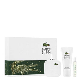 Lacoste L.12.12 Blanc Giftset For Men - EDT 100ml & 7.5ML + Shower Gel 100ml