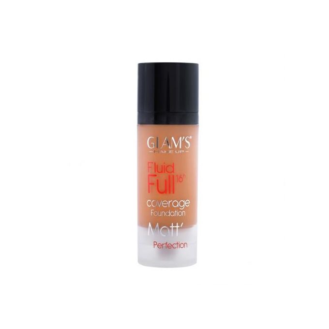Glams Fluid Full16h - Coverage Foundation - Matte Perfection - 227 Warm Honey - 30ml