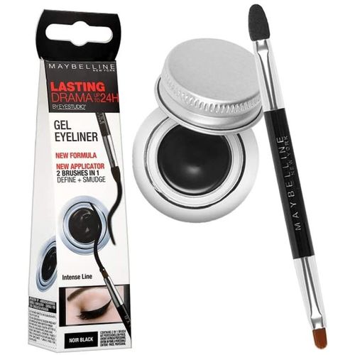 Maybelline New York Lasting Drama - Gel Eyeliner - 2 Brushes in 1 - Black